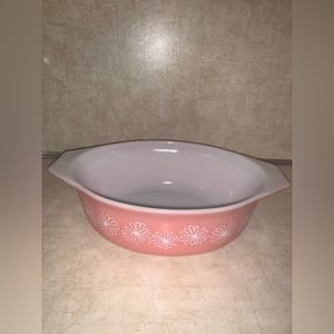 Pink daisy vintage Pyrex dish